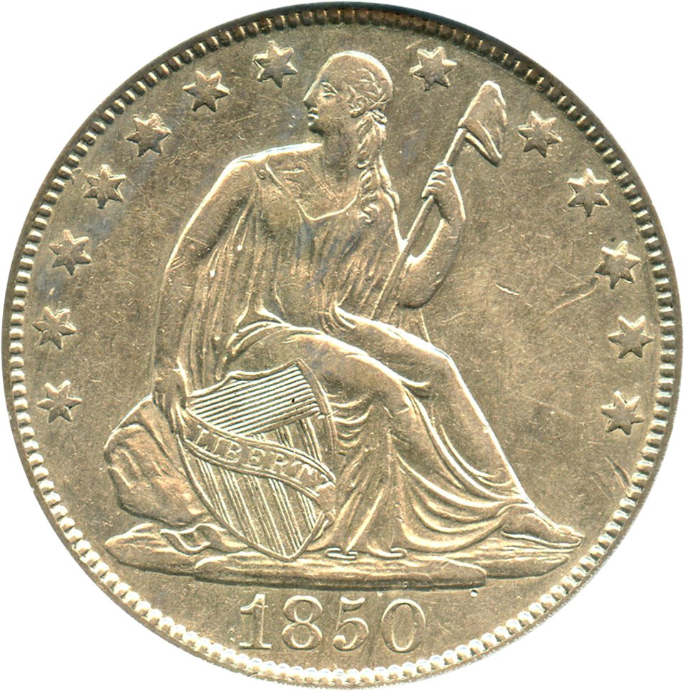 image for: 1850-O 50c PCGS XF45