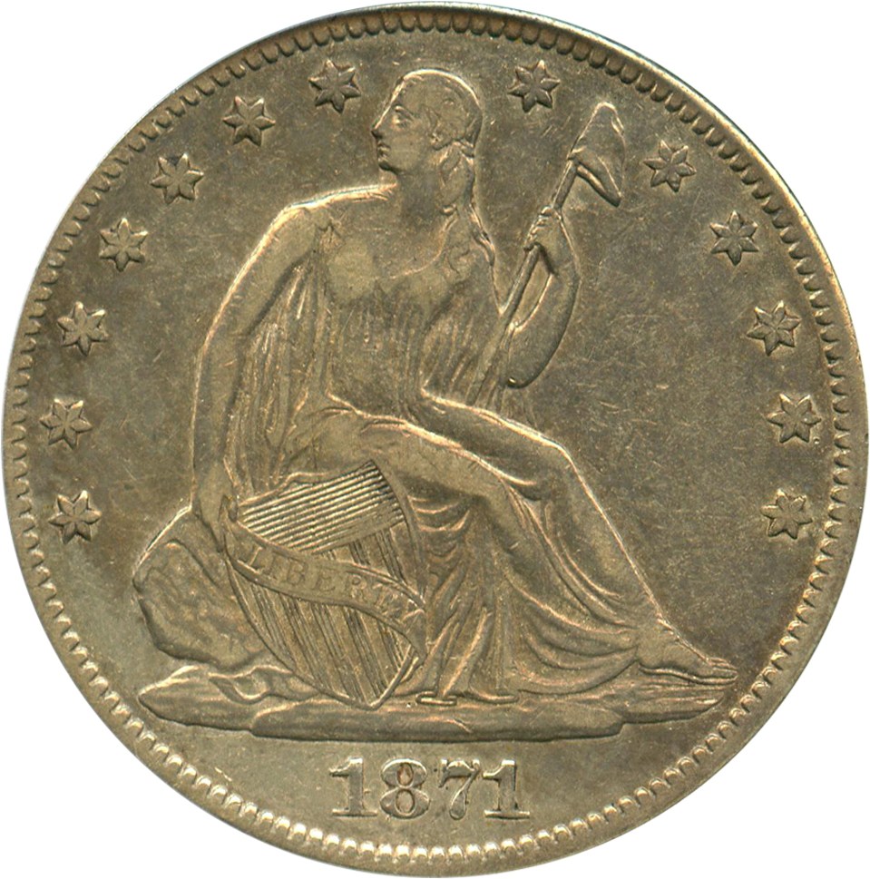 image for: 1871 50c PCGS XF40
