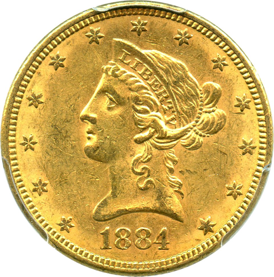 image for: 1884 $10 PCGS MS61 - No Reserve!