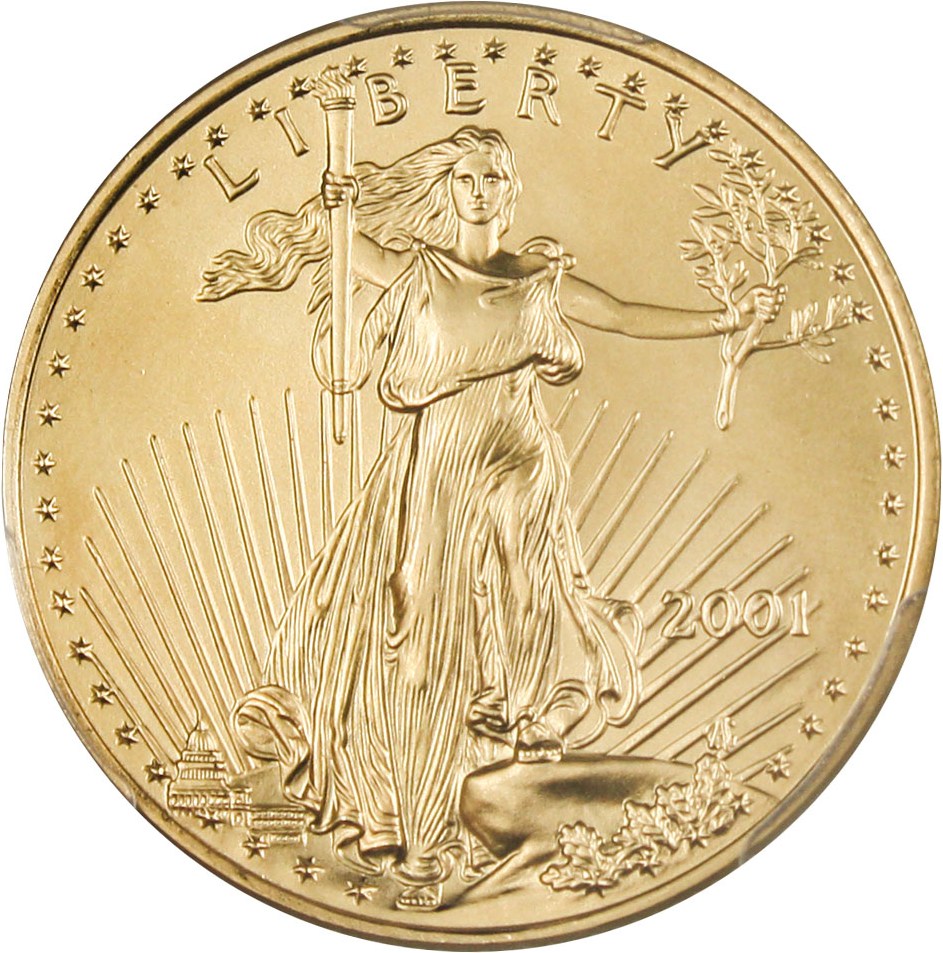 image for: 2001 Gold Eagle $25 PCGS MS69 - No Reserve!