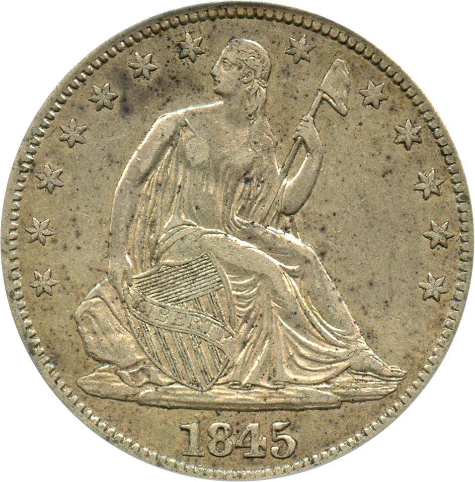 image for: 1845 50c PCGS XF45