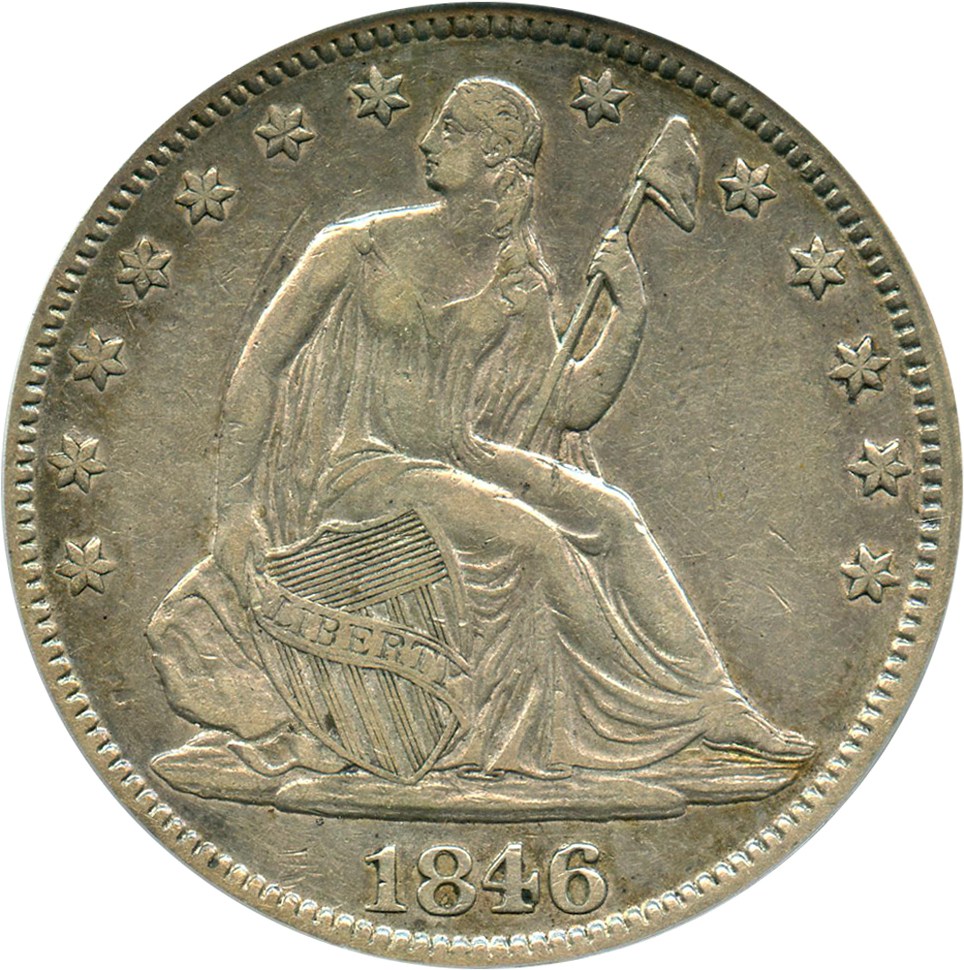 image for: 1846 50c PCGS XF40 - Medium Date