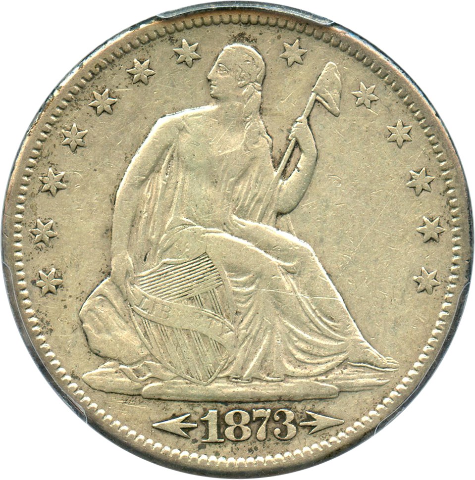 image for: 1873-S 50c PCGS VF30 (Arrows)
