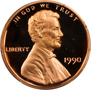 image for: 1990 No S 1c PCGS Proof 68 RD DCAM - Rare Missing Mintmark Error