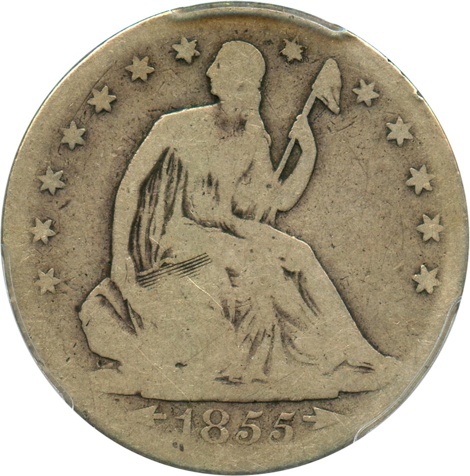 image for: 1855-S 50c PCGS Good-6 (Arrows) Rare Date