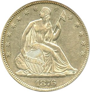 image for: 1876-CC 50c PCGS XF45