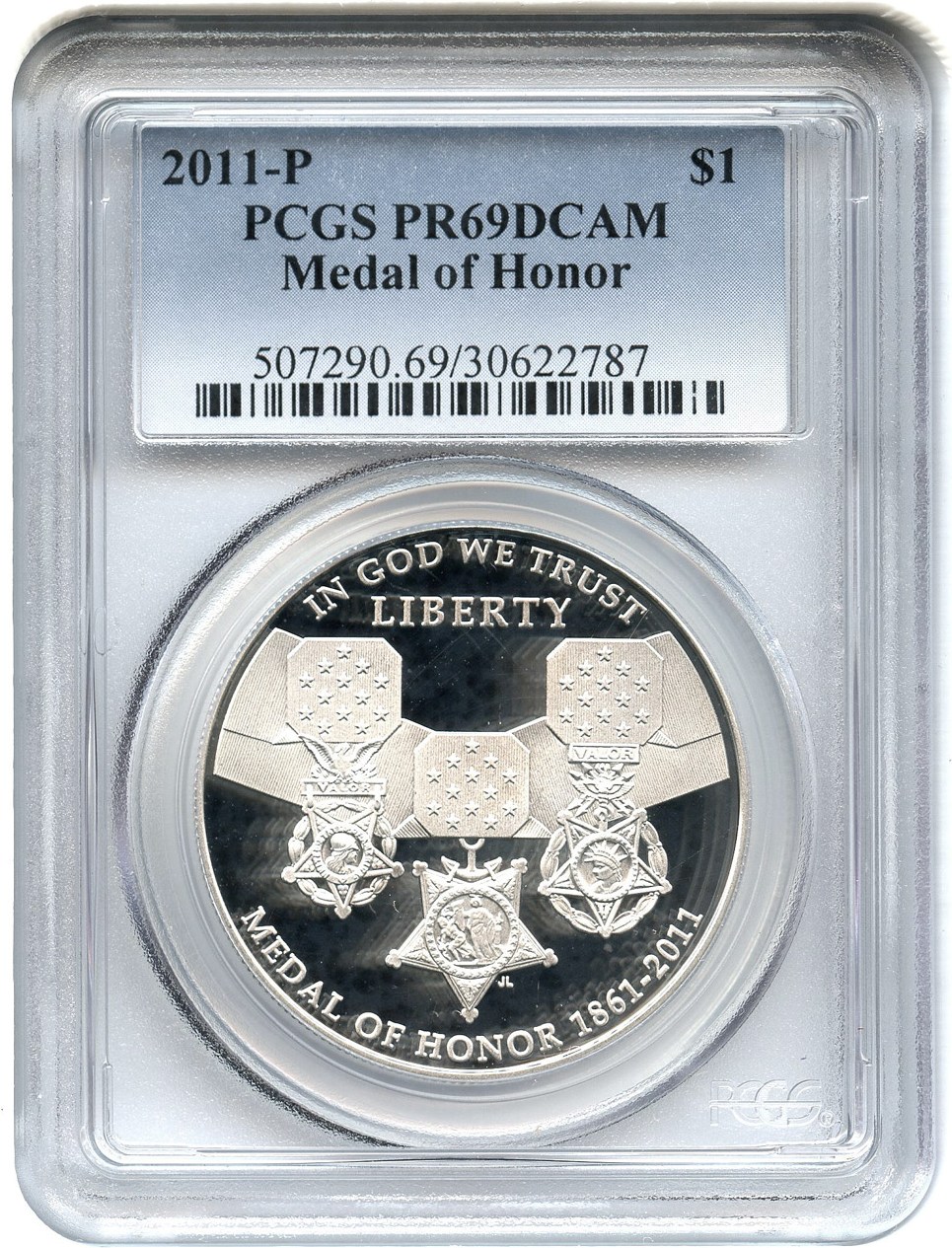 image for: 2011-P Medal of Honor $1 PCGS Proof 69 DCAM - No Reserve!