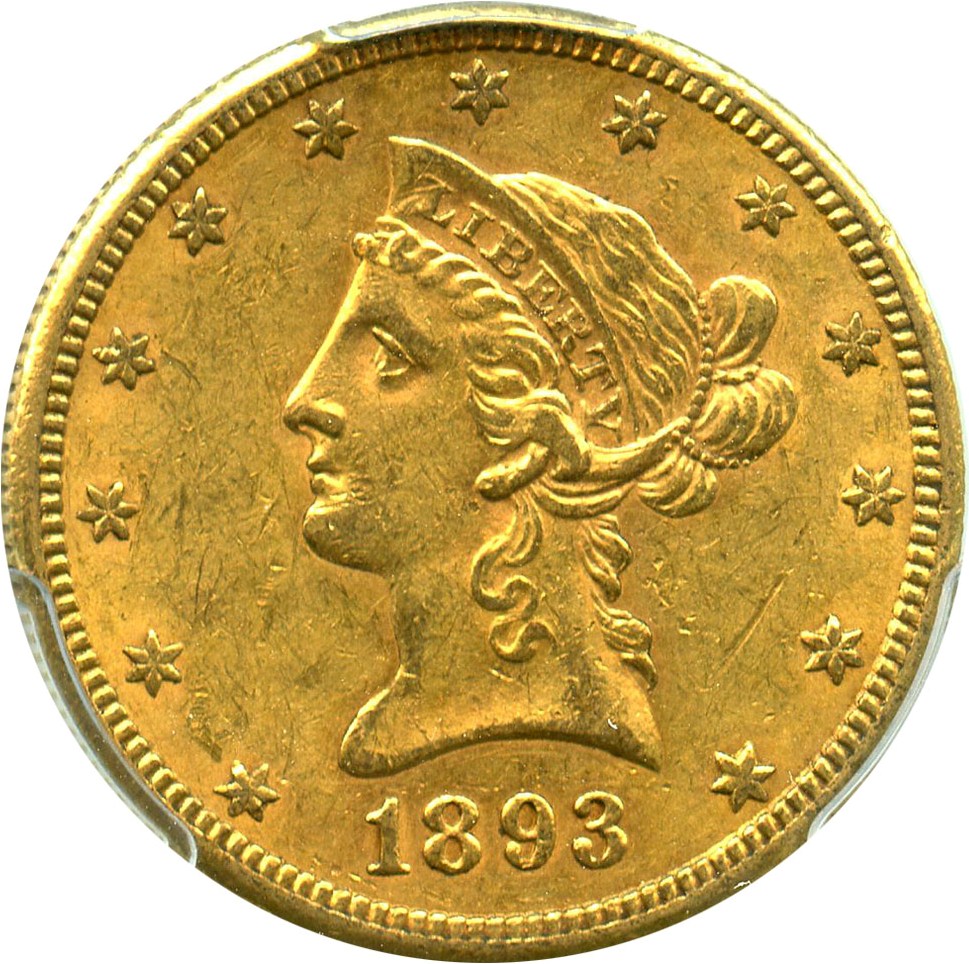 image for: 1893-S $10 PCGS AU58 - No Reserve!