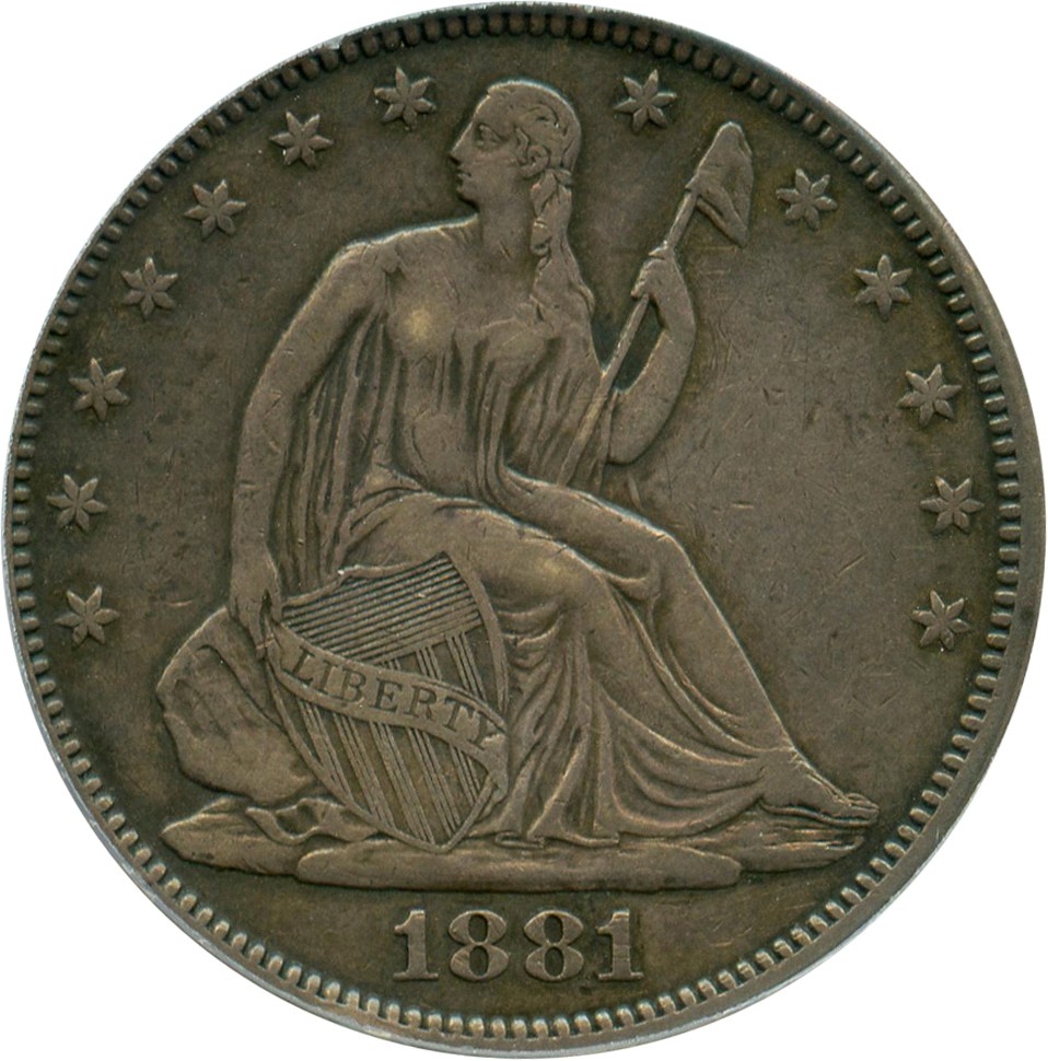 image for: 1881 50c PCGS XF40 - Low Mintage Issue