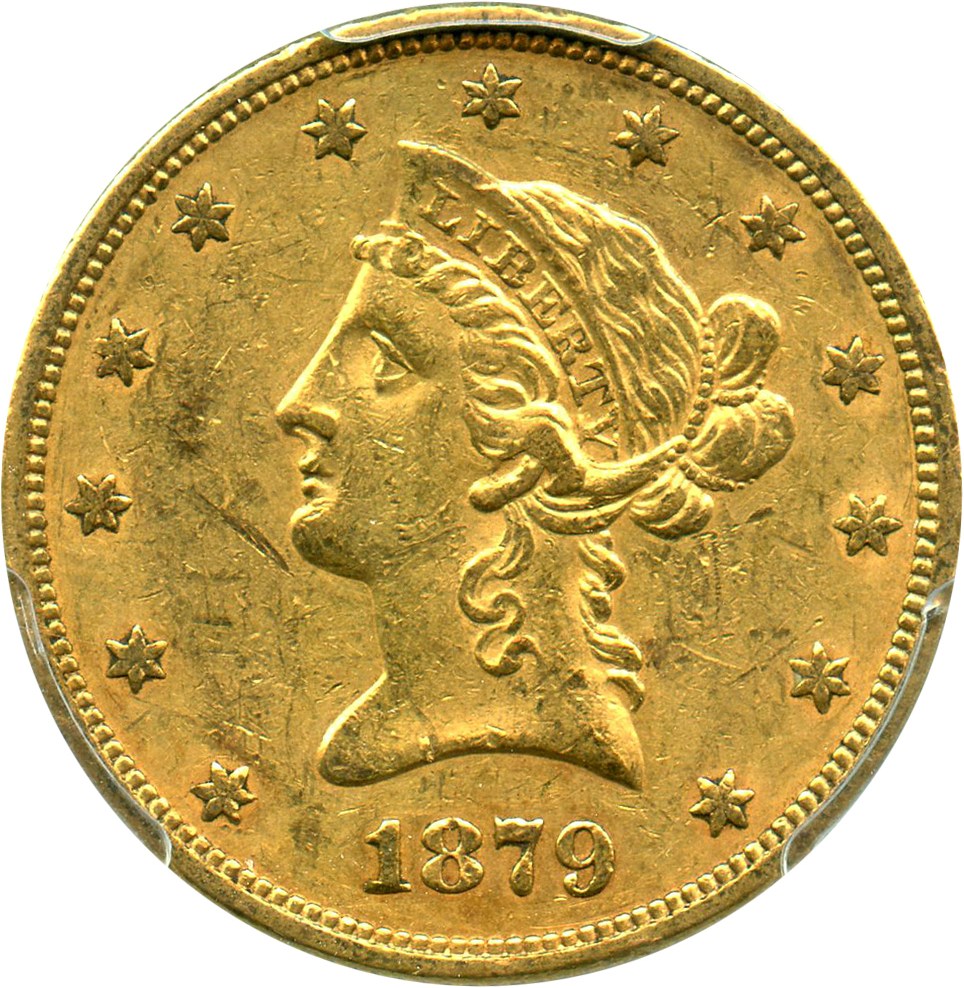 image for: 1879-S $10 PCGS AU55 - No Reserve!