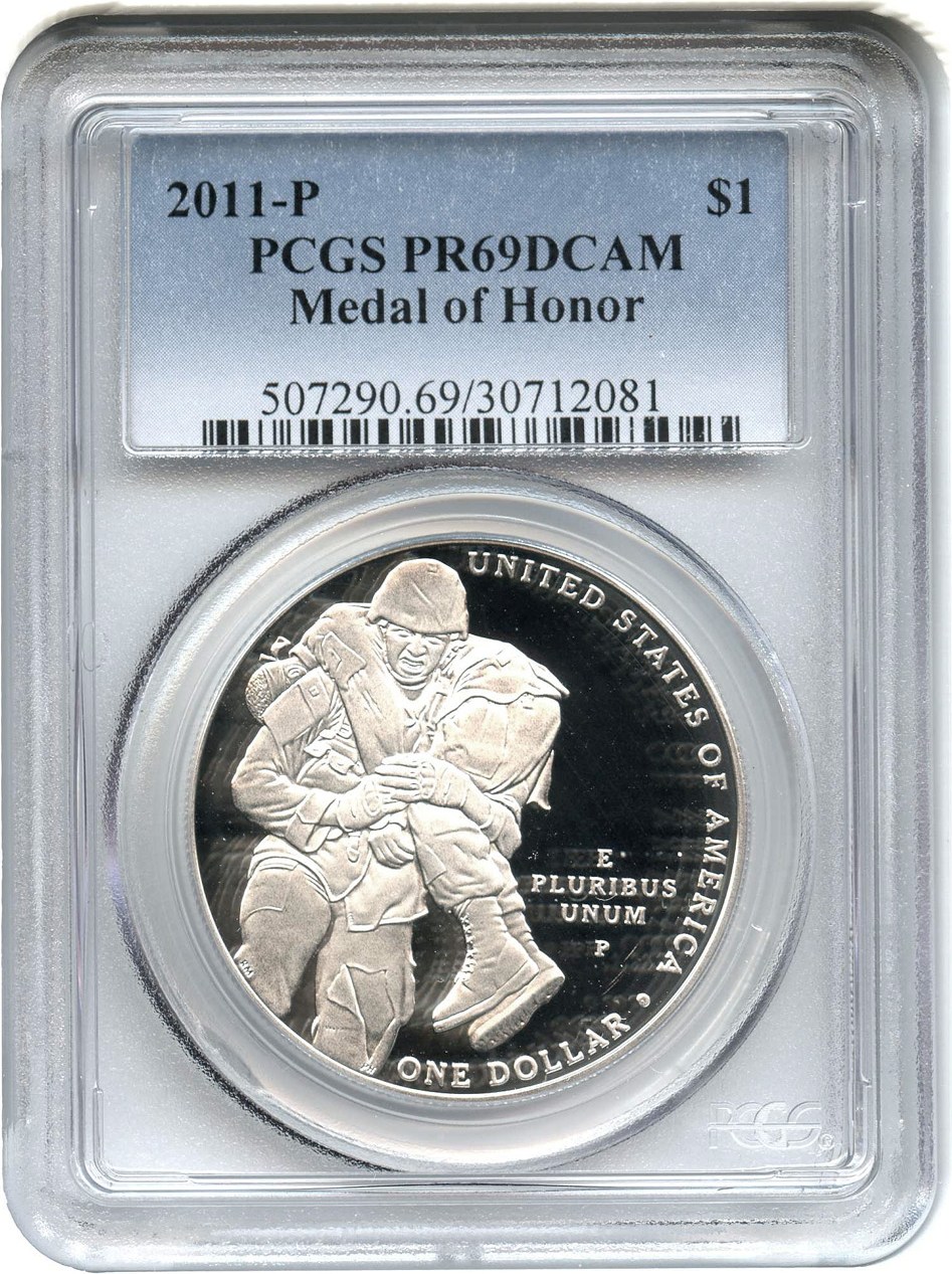 image for: 2011-P Medal of Honor $1 PCGS Proof 69 DCAM - No Reserve!