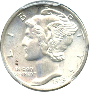 image for: 1939 10c PCGS MS65+
