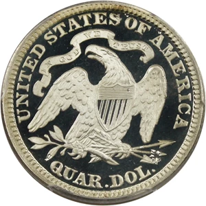 image for: 1890 25c PCGS Proof 66 DCAM - Awesome Frosty White Gem Proof