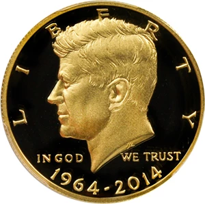 image for: 2014-W JFK 50th Anniversary Gold 50c PCGS PR69 DCAM - No Reserve!