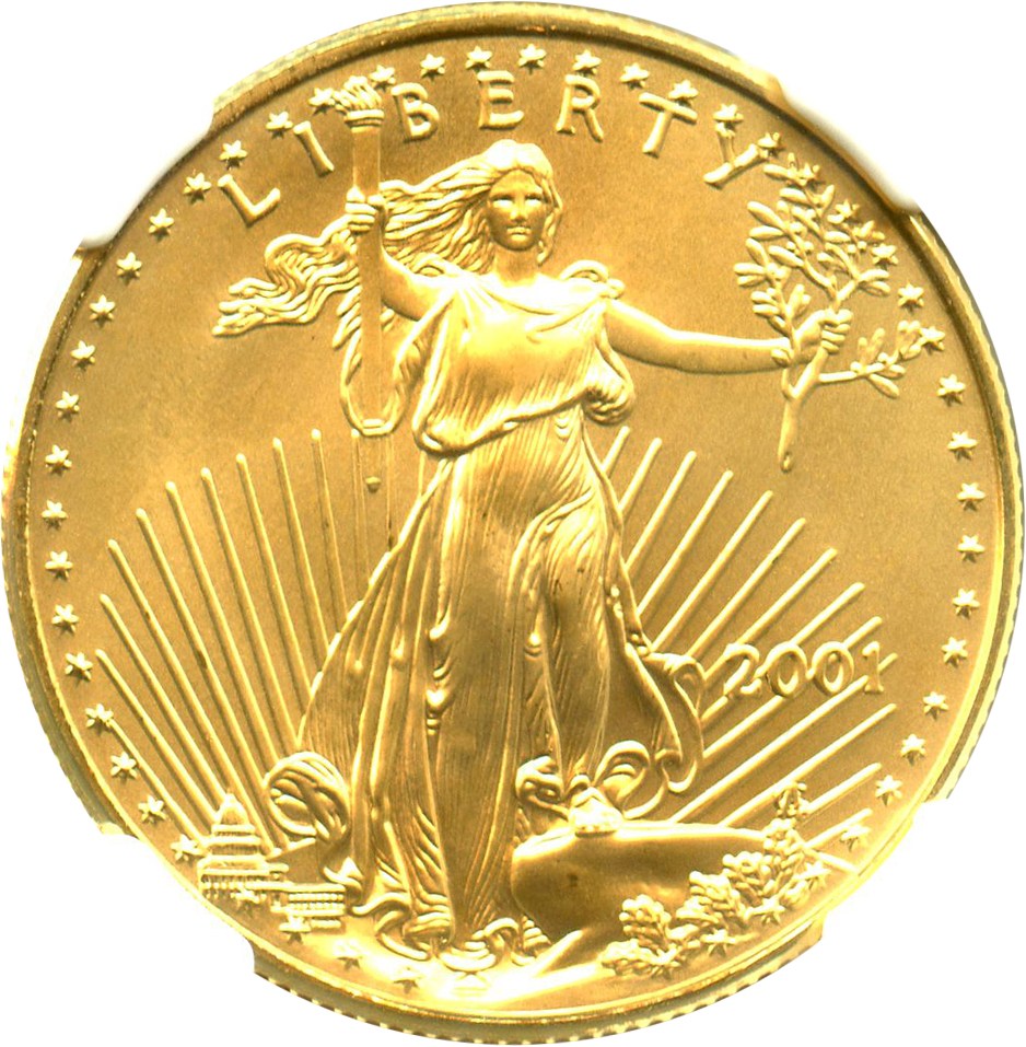 image for: 2001 Gold Eagle $25 NGC MS69 - No Reserve!