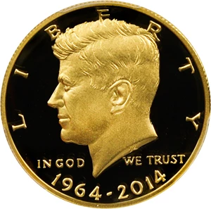 image for: 2014-W JFK 50th Anniversary Gold 50c PCGS PR70 DCAM - No Reserve!