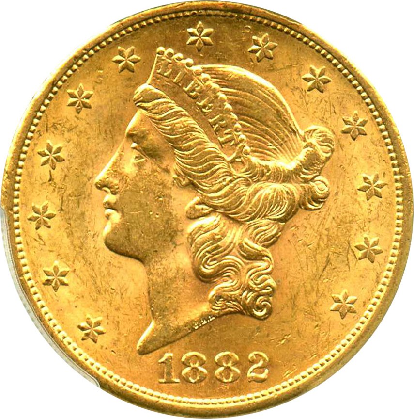 image for: 1882-S $20 PCGS MS61 - No Reserve!