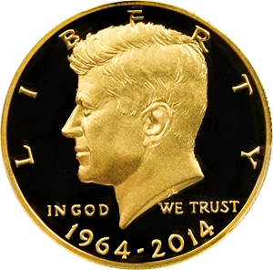image for: 2014-W JFK 50th Anniversary Gold 50c PCGS PR69 DCAM - No Reserve!
