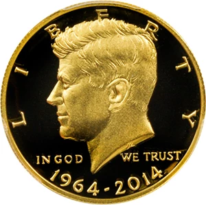 image for: 2014-W JFK 50th Anniversary Gold 50c PCGS PR70 DCAM - No Reserve!