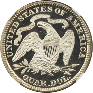 image for: 1890 25c NGC/CAC Proof 66+ DCAM - Amazing High Quality Gem Proof