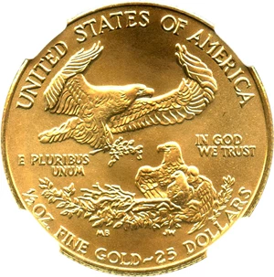 image for: 1989 Gold Eagle $25 NGC MS69 - No Reserve!