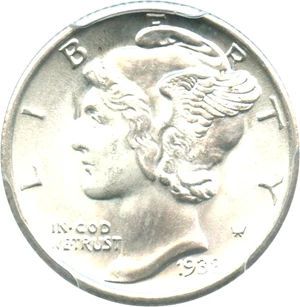 image for: 1938-S 10c PCGS MS66