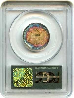 image for: 1865 25c PCGS/CAC Proof 66 OGH - Richly Toned Gem of Rare Quality