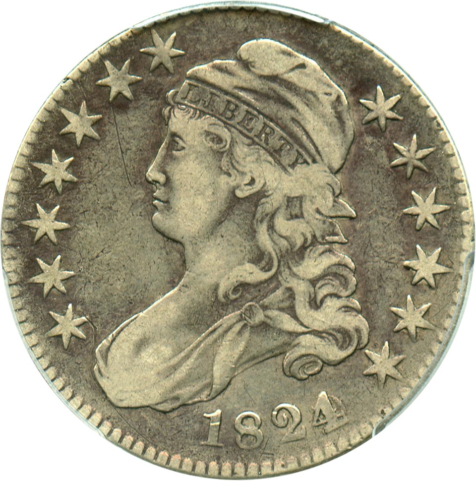 image for: 1824 50c PCGS VF20 (Over Various Dates)