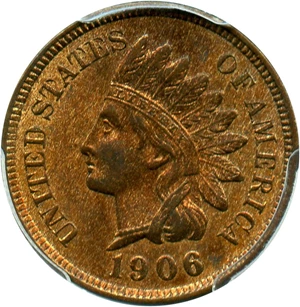 image for: 1906 1c PCGS MS64 RB