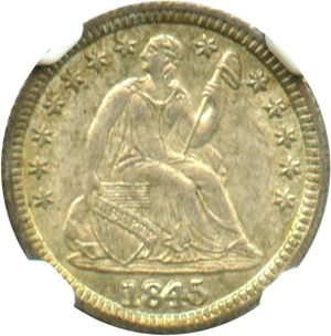 image for: 1845 H10c NGC/CAC MS64