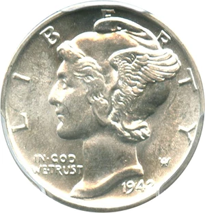 image for: 1942-S 10c PCGS MS66