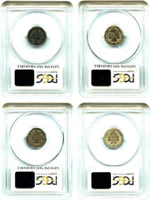 image for: Collector Lot of Assorted Liberty Seated 10c from 1859-1890: All PCGS Graded (4 Coins) - No Reserve!