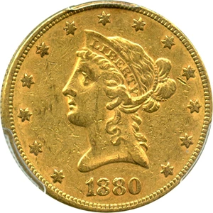 image for: 1880 $10 PCGS AU50 - No Reserve!