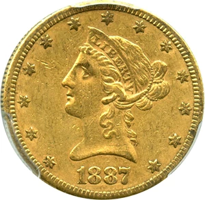 image for: 1887-S $10 PCGS XF45 - No Reserve!