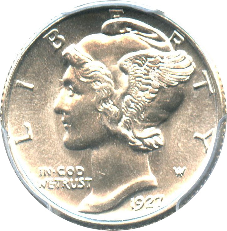 image for: 1927-S 10c PCGS/CAC MS64 - Scarce Date in High Grade