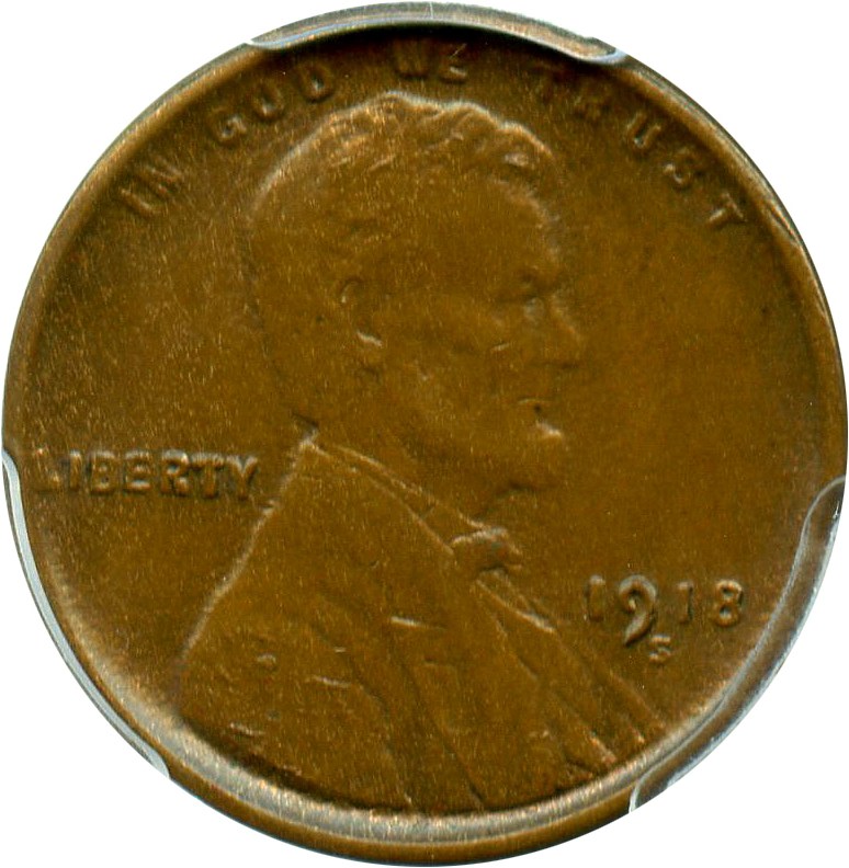image for: 1918-S 1c PCGS MS62 BN