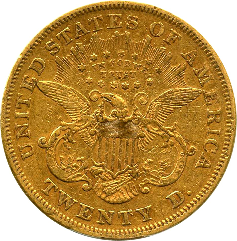 image for: 1873 $20 PCGS XF40 (Closed 3) - No Reserve!