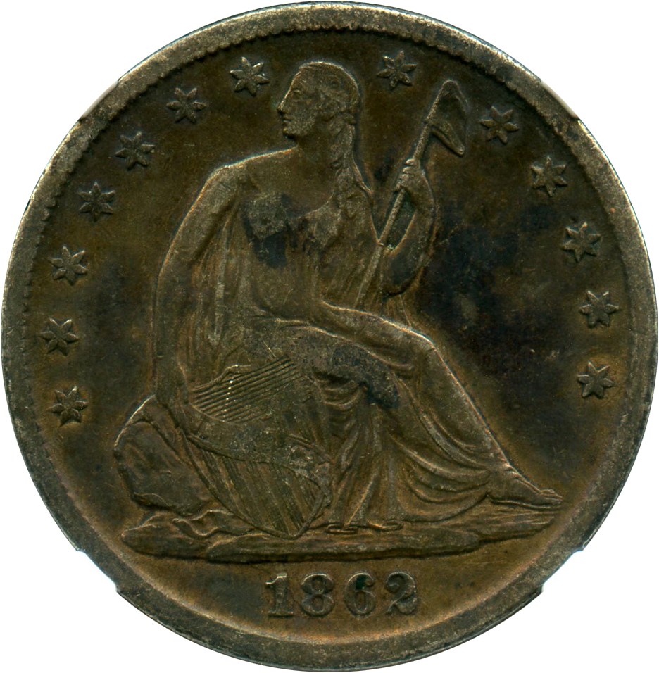 image for: 1862-S 50c NGC VF25
