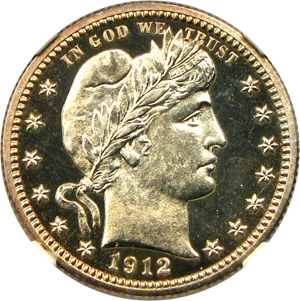 image for: 1912 25c NGC/CAC Proof 64+