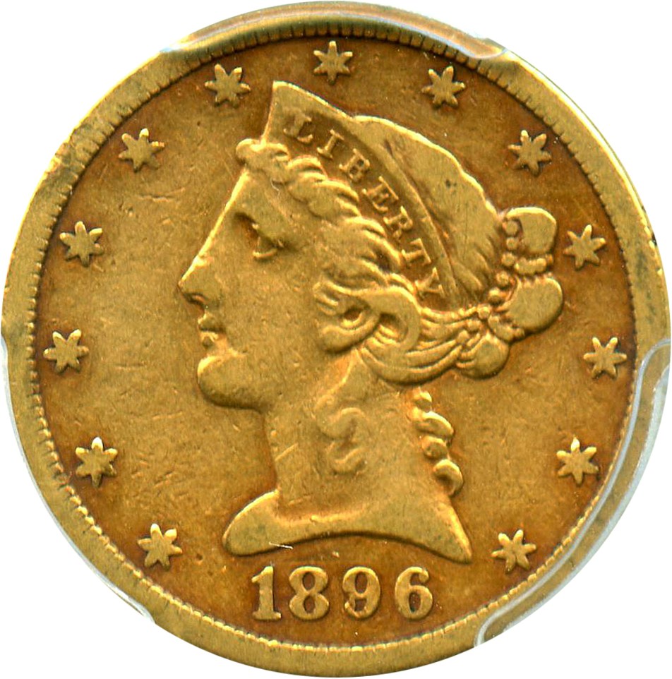 image for: 1896-S $5 PCGS VF30 - No Reserve!