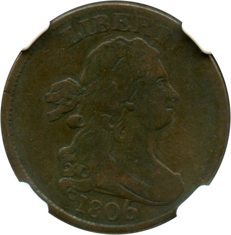 image for: 1806 1/2c NGC F12 (Large 6, Stems, C-4)