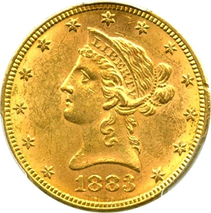 image for: 1883 $10 PCGS MS62 - No Reserve!