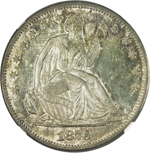 image for: 1876-S 50c NGC/CAC MS64