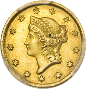 image for: 1852-C G$1 PCGS/CAC AU58 - Desirable Charlotte Gold Issue