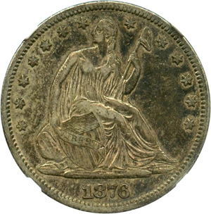 image for: 1876-S 50c NGC XF45