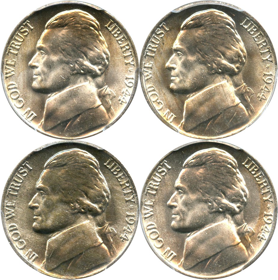 image for: Investor Lot of 1944-P 5c: All PCGS MS66 (4 Coins) Silver War Nickels