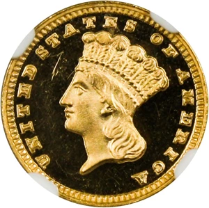 image for: 1881 G$1 NGC/CAC Proof 64 UCAM - Rare Low Mintage Proof