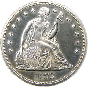 image for: 1872 $1 PCGS Proof 62