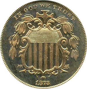image for: 1873 5c PCGS Proof 66 CAM (Closed 3)