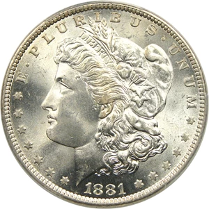 image for: 1881-O $1 PCGS MS66